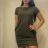Šaty klasik krátký rukáv s kapsami dámské (S/M/L ONE SIZE) ITALSKÁ MÓDA IMD22CLASIK