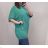 Tunika prodloužená oversize krátký rukáv dámská (L/XL ONE SIZE) ITALSKÁ MÓDA IM722017/DR L/XL zelená