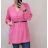 Tunika košeľová s opaskom krátky rukáv dámska nadrozmer (XL/2XL ONE SIZE) TALIANSKA MÓDA IMJ22008