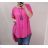 Šaty s přívěškem krátký rukáv dámské (2XL/4XL ONE SIZE) ITALSKÁ MÓDA IMJ22001/DR 2XL/3XL růžová