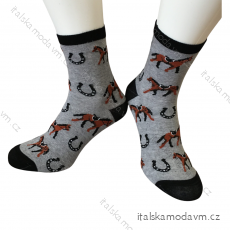 Ponožky slabé veselé dámske koňa (37-41) POĽSKÁ MÓDA DPP21228