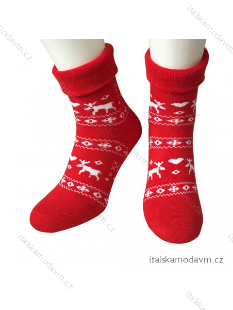 Ponožky vianočné teplé termo dámske (36-40) POLSKÁ MODA DPP21268R