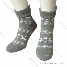 Ponožky vianočné teplé termo dámske (36-40) POLSKÁ MODA DPP21268G
