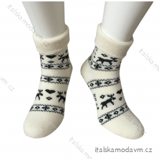 Ponožky vianočné teplé termo dámske (36-40) POLSKÁ MODA DPP21268W