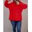 Bunda jarní slabá dámská nadrozměr (3XL-7XL) LIBLAN HKW22LD-7218 červená 3XL