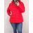 Bunda jarní slabá dámská nadrozměr (3XL-7XL) LIBLAN HKW22LD-7218 červená 3XL