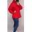 Bunda jarní slabá dámská nadrozměr (3XL-7XL) LIBLAN HKW22LD-7218 červená 3XL