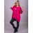 Tunika prodloužená dlouhý rukáv dámská nadrozměr (2XL/4XL ONE SIZE) TURECKÁ MÓDA IMLI21006/DR XXL/XXXL/4XL one size Černá