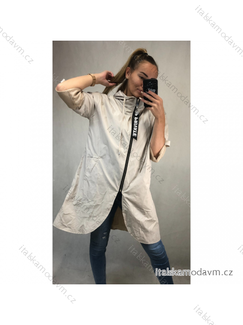 Bunda/Kabát dlouhý rukáv dámská (L/XL ONE SIZE) ITALSKÁ MODA IM4211311/DR čierna L / XL