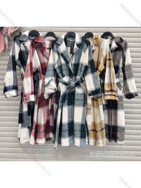 Kabát dlouhý flaušový dámsky (S / M ONE SIZE) TALIANSKÁ MÓDA IMWA216666