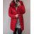 Bunda/kabát zimná dámska (S-2XL) POLSKÁ MÓDA HKW21719 červená XL