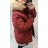 Kabát parka zimní dámská nadrozměr (3XL-7XL) POLSKÁ  MÓDA MTN21MHM-W557BIG tmavo červená 4XL