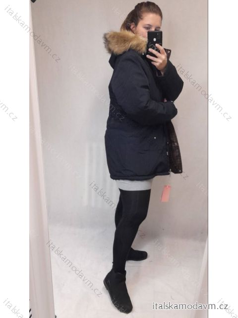 Kabát parka zimní dámská nadrozměr (3XL-7XL) POLSKÁ  MÓDA MTN21MHM-W557BIG