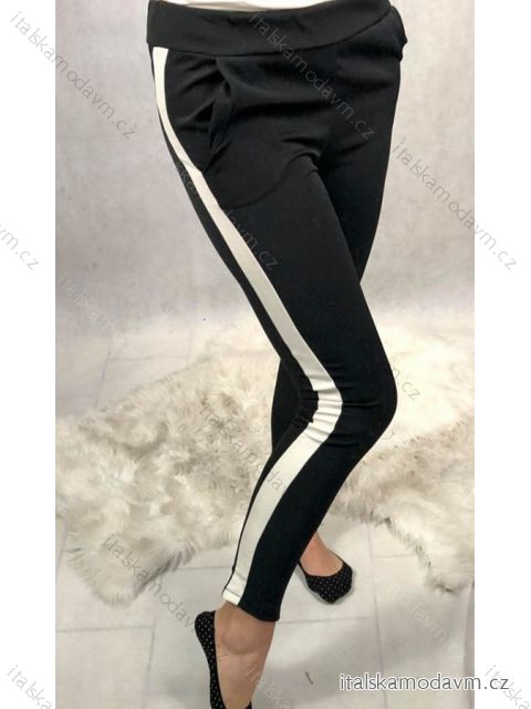 Kalhoty společenské dlouhé dámské polyesterové (uni s/m) ITALSKá MóDA IMT19329-1