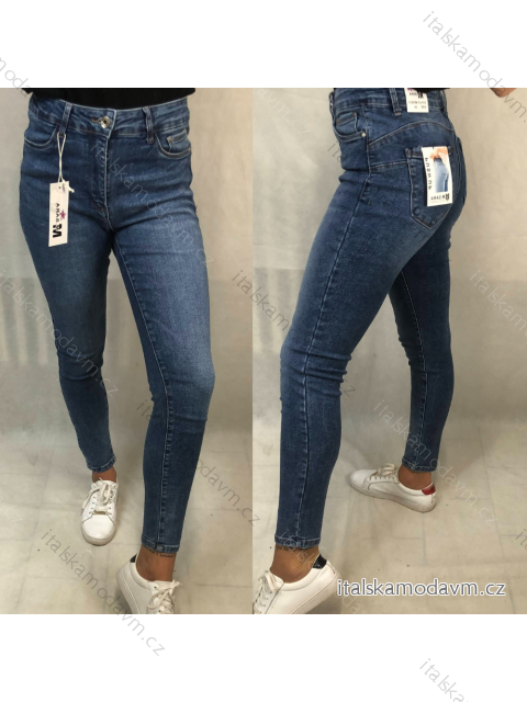 Rifle jeans dlhé dámske (32-33) M.SARA MS1822-5 / dr