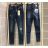 Kalhoty rifle jeans dlouhé push up dámské (XS-XL) M.SARA MA620S3977G-2/DR S modrá