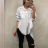 Košile prodloužená 3/4 dlouhý rukáv dámské (S/XL oversize) ITALSKÁ MÓDA IMT21078