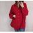 Košile tunika dlouhý rukáv dámská nadrozměr (uni 2XL/3XL) ITALSKÁ MÓDA IM821LUCA/DR XXL/XXXL one size červená