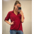 Košile/halenka 3/4 rukáv dámská oversize (S/M ONE SIZE) ITALSKá MóDA IMM21103/DR vínová S/M