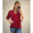 Košile/halenka 3/4 rukáv dámská oversize (S/M ONE SIZE) ITALSKá MóDA IMM21103/DR vínová S/M