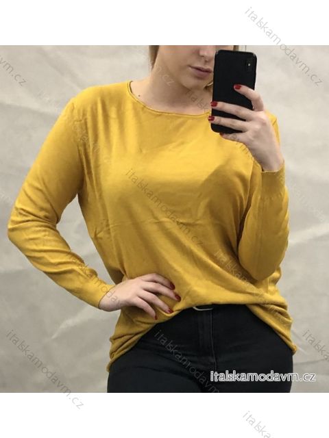Sveter úpletový dlhý rukáv dámský (uni XL / 2XL) TALIANSKÁ MÓDA IM519JM-5802-18