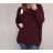 Sveter tenký oversize dlhý rukáv dámsky (XL / 3XL ONE SIZE) TALIANSKÁ MÓDA IMWA217017 čierna XL / 3XL