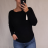 Sveter tenký netopierie dlhý rukáv dámsky (M / L ONE SIZE) TALIANSKÁ MÓDA IMW21247 / DR čierna M / L