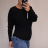 Sveter tenký netopierie dlhý rukáv dámsky (M / L ONE SIZE) TALIANSKÁ MÓDA IMW21247 / DR čierna M / L