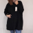 Šaty / Sveter predĺžený pletený dlhý rukáv dámsky nadrozměr (5XL / 6XL ONE SIZE) TALIANSKÁ MÓDA IMD21881 / DR 5XL / 6XL ružová