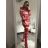Šaty/svetr vánoční pletené dlouhý rukáv dámské (M/L ONE SIZE) ITALSKÁ MÓDA IMD212041 červená M / L