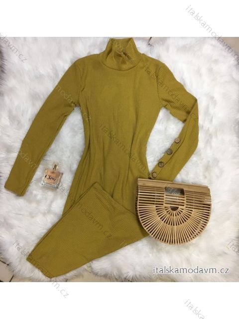 Šaty úpletové dlhý rukáv s gombíky na rukávoch dámske (uni s / m) Taliansko MÓDA IM4186799