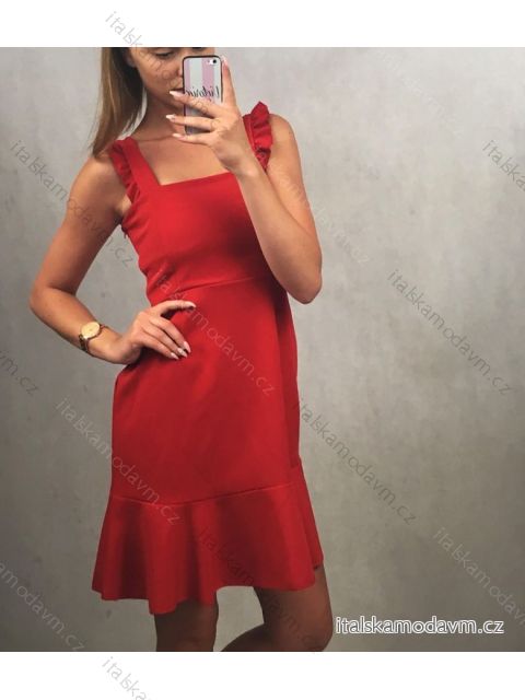 Šaty elegantné společenké dámske (uni s/m) Talianska MÓDA IMT195734 červená
