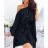 Šaty letní motýlkové krátký rukáv dámské (S/M/L ONE SIZE) ITALSKA MÓDA IMM21671/DR