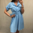 Šaty košilové krátký rukáv dámské (S/M ONE SIZE) ITALSKá MODA IM921246 béžová S/M one size