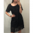 Šaty krajkové carnen krátký rukáv dámské (M/XL ONE SIZE) ITALSKÁ MÓDA IMD22162