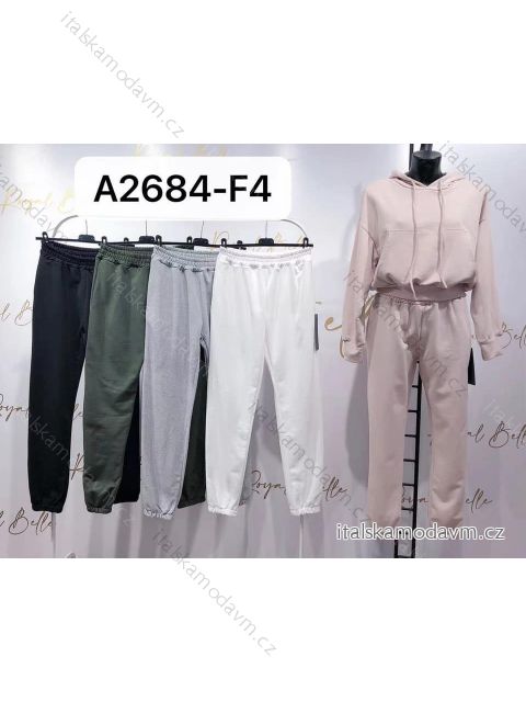 Tepláky dlhé dámske (S / M ONE SIZE) TALIANSKÁ MÓDA IMM21105 čierna S / M one size