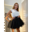Sukňa naberané TUTU dámska (UNI S/L) TALIANSKÁ MÓDA IM921098/DR S/L one size čierna