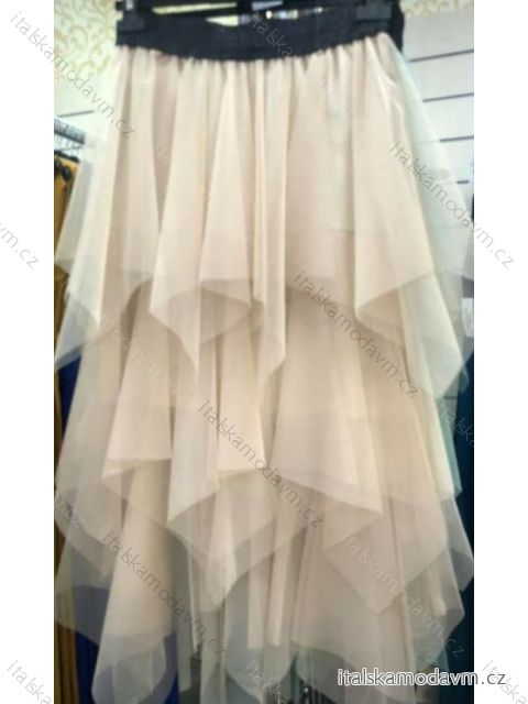 Sukně dlouhá tylová dámská (S/M ONE SIZE) ITALSKÁ MÓDA IMM21132 staroružová S / M