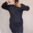 Šaty klasik teplé dlouhý rukáv dámské (2XL ONE SIZE) ITALSKÁ MÓDA IM321534/DR ČERVENÁ