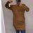 Šaty klasik teplé dlouhý rukáv dámské (2XL ONE SIZE) ITALSKÁ MÓDA IM321534/DR ČERVENÁ