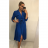 Šaty elegantní košilové 3/4 dlouhý rukáv dámské (UNI S/M) ITALSKÁ MÓDA IMM21903/DR S/M zelená
