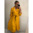 Šaty elegantní košilové 3/4 dlouhý rukáv dámské (UNI S/M) ITALSKÁ MÓDA IMM21903/DR S/M zelená