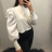 Tričko krátké dlouhý rukáv dámské (S/M ONE SIZE) ITALSKÁ MÓDA IMM21621/DR S/M one size bílá