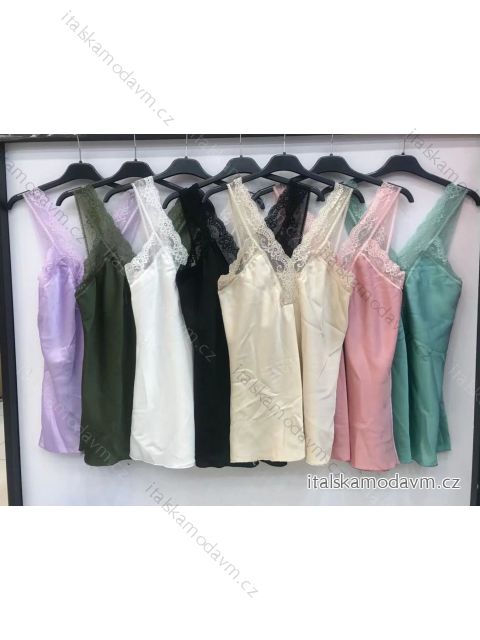 Tielko letné saténové s čipkou dámske (S / M ONE SIZE) TALIANSKÁ MÓDA IMWD211096/DR