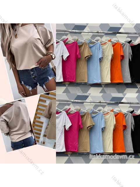 Tričko krátky rukáv dámske (S / M ONE SIZE) TALIANSKÁ MÓDA IMWD212446/DR