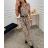 Overal elegantný dlhý leopard bez rukávov dámsky (S / M ONE SIZE) TALIANSKÁ MÓDA IMWA214394/DR S / M leopardí