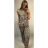 Overal elegantný dlhý leopard bez rukávov dámsky (S / M ONE SIZE) TALIANSKÁ MÓDA IMWA214394/DR S / M leopardí