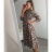 Šaty elegantný leopard dlhý rukáv dámske (S/M one size) TALIANSKÁ MÓDA IMWA21MILANO/DR S / M leopardí