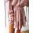 Šaty šifónové letné carmen na ramienka dámske (S / M ONE SIZE) TALIANSKÁ MÓDA IMWY21736/DR S / M svetlo ružová