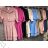 Šaty košeľové 3/4 dlhý rukáv dámske (S / M ONE SIZE) TALIANSKÁ MÓDA IMWD212596 starorůžová